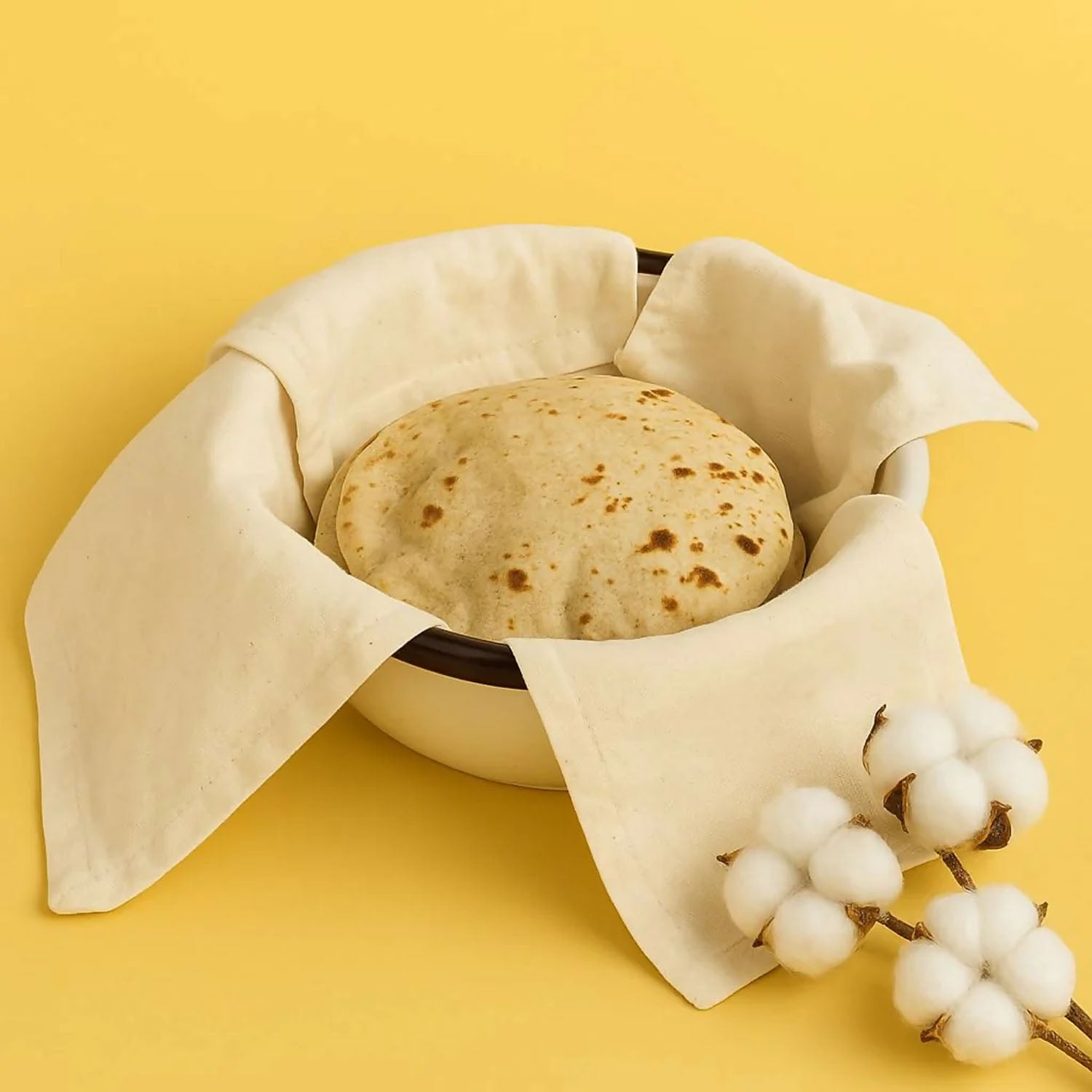 Multipurpose Cotton Roti Cloth Cover Round Roti Cover  (51 X 51 Cm Pack Of 2 )