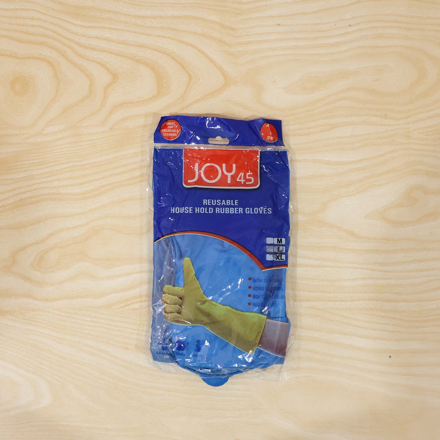 Large Blue Cleaning Rubber Gloves Reusable Kitchen Dishwashing (1 Pair)