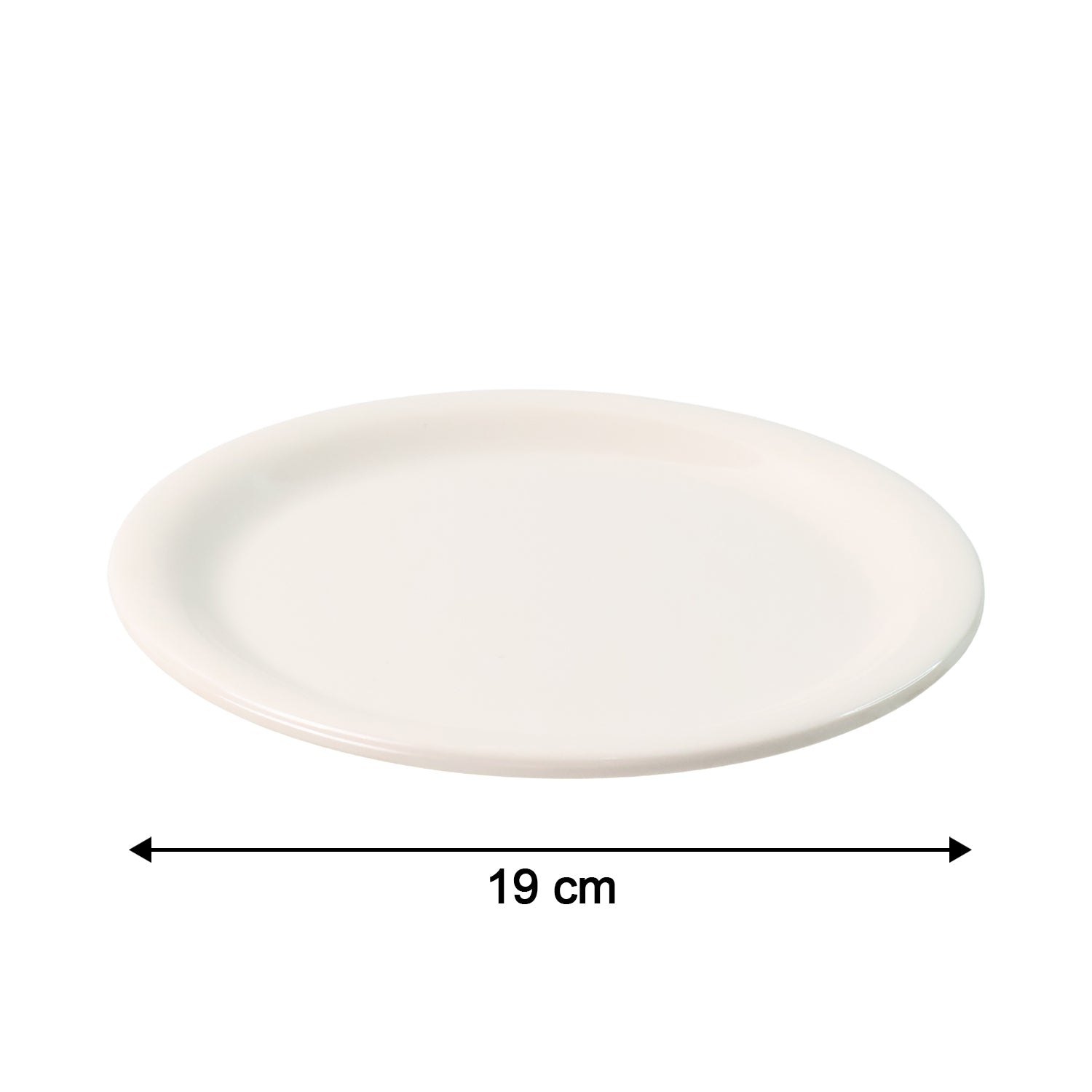 Plastic Round Dinner  Serving Plate  19 Cm (1 Pc)