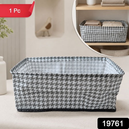 Foldable Cloth Organizer Basket Fabric Storage Box For Clothes Toys (1 Pc)