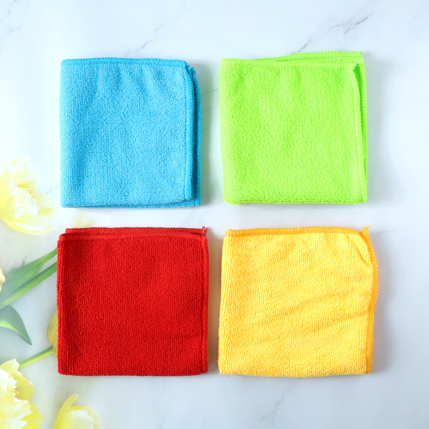 Microfiber Cleaning Cloths 4 Pc Set Multipurpose Cleaning Towel Napkin