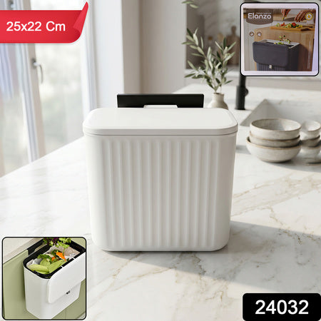 Portable Plastic Kitchen Dustbin Trash Bin (1 Pc 25x22 Cm)