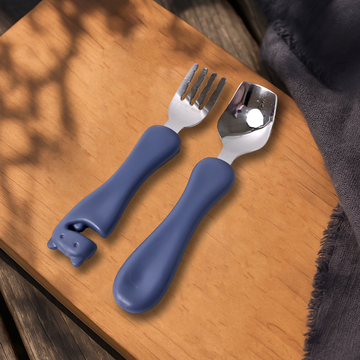 Supermom Foodie Stainless Steel Spoon  Fork (2 Pc Set)