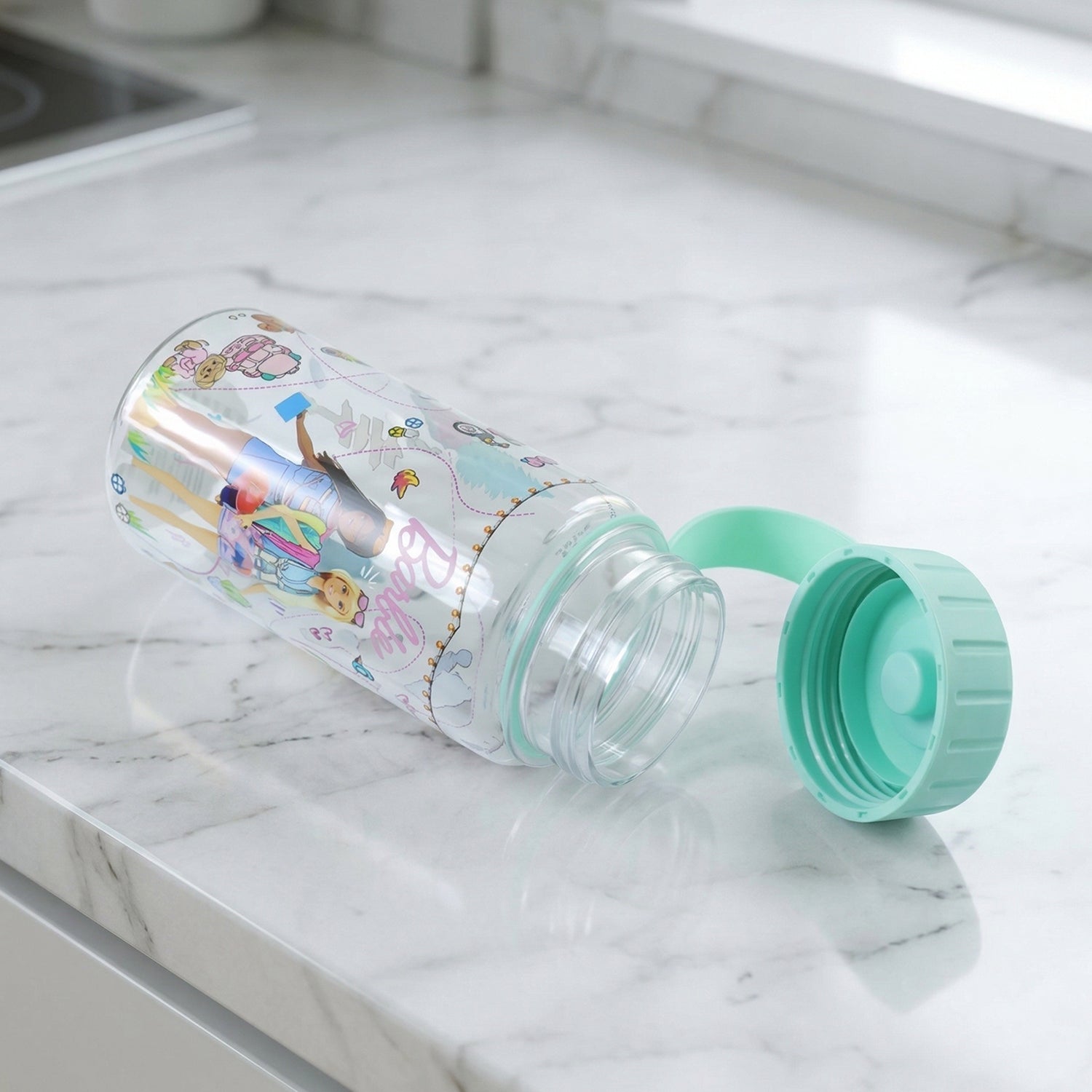 Kids Printed Water Bottle 400 Ml Approx (1 Pc)