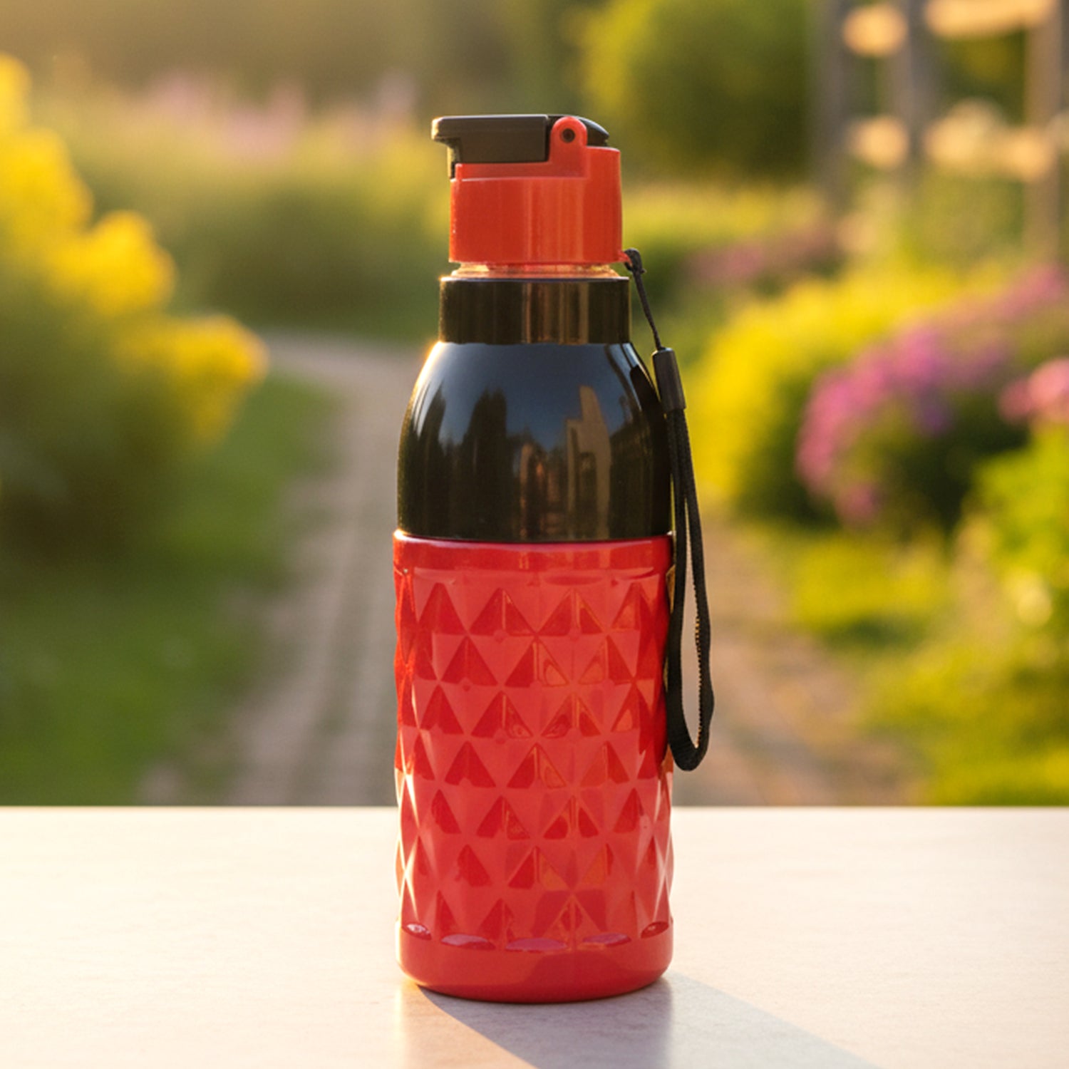 Plastic 1000 Ml Approx Sports Water Bottle (1 Pc)
