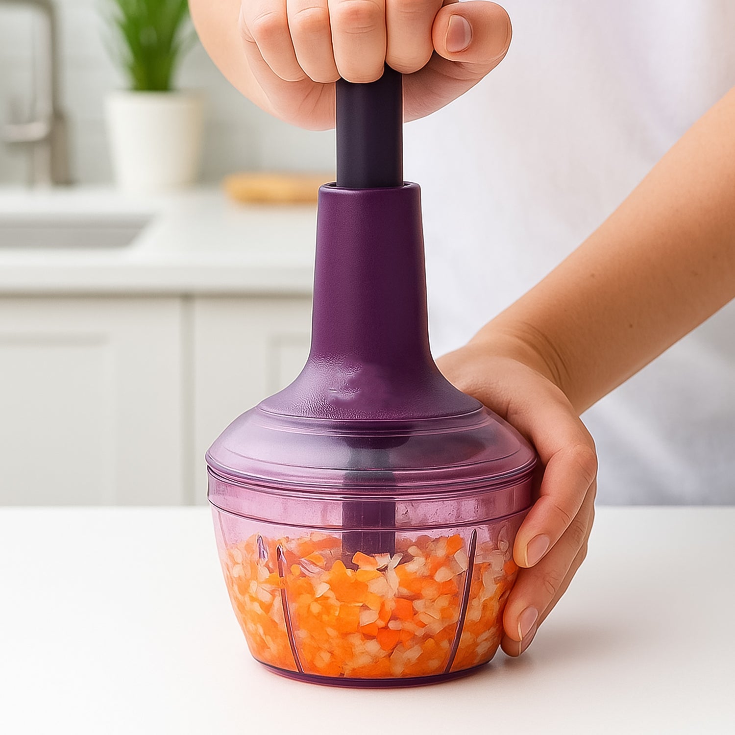 Supermom Manual Push Vegetable Chopper 650 Ml - (1 Pc)