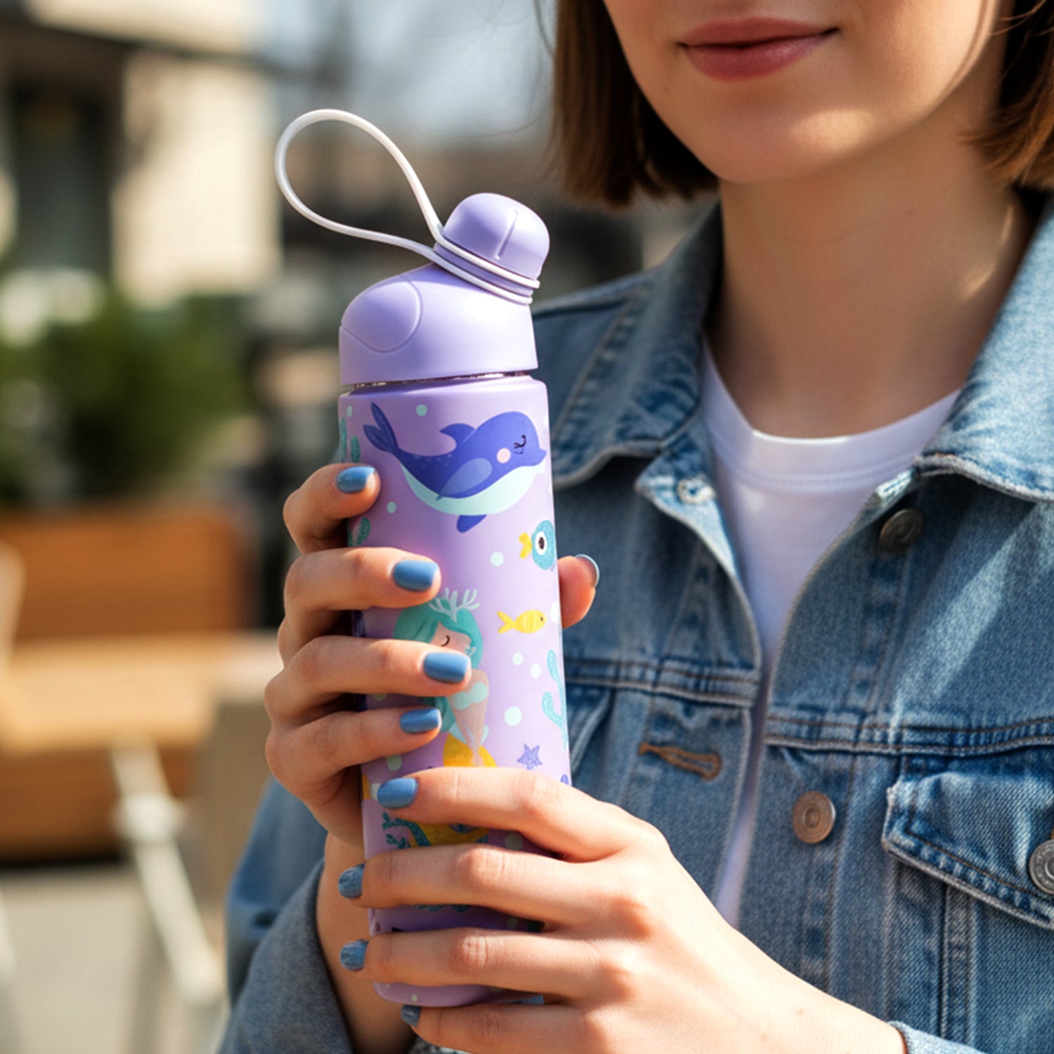 Pexpo Pico Art Printed Hot  Cold Insulated Stainless Steel Water Bottle 500 Ml