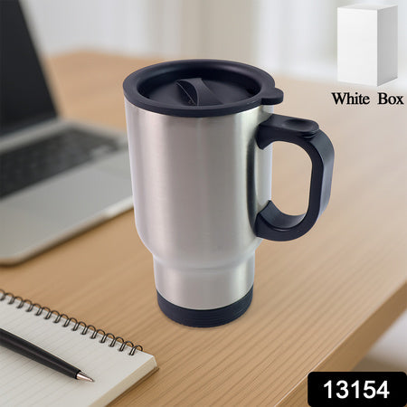 Stainless Steel Vacuum Glass Insulated Glass Coffee Cups (With Lid  Handle  1 Pc)