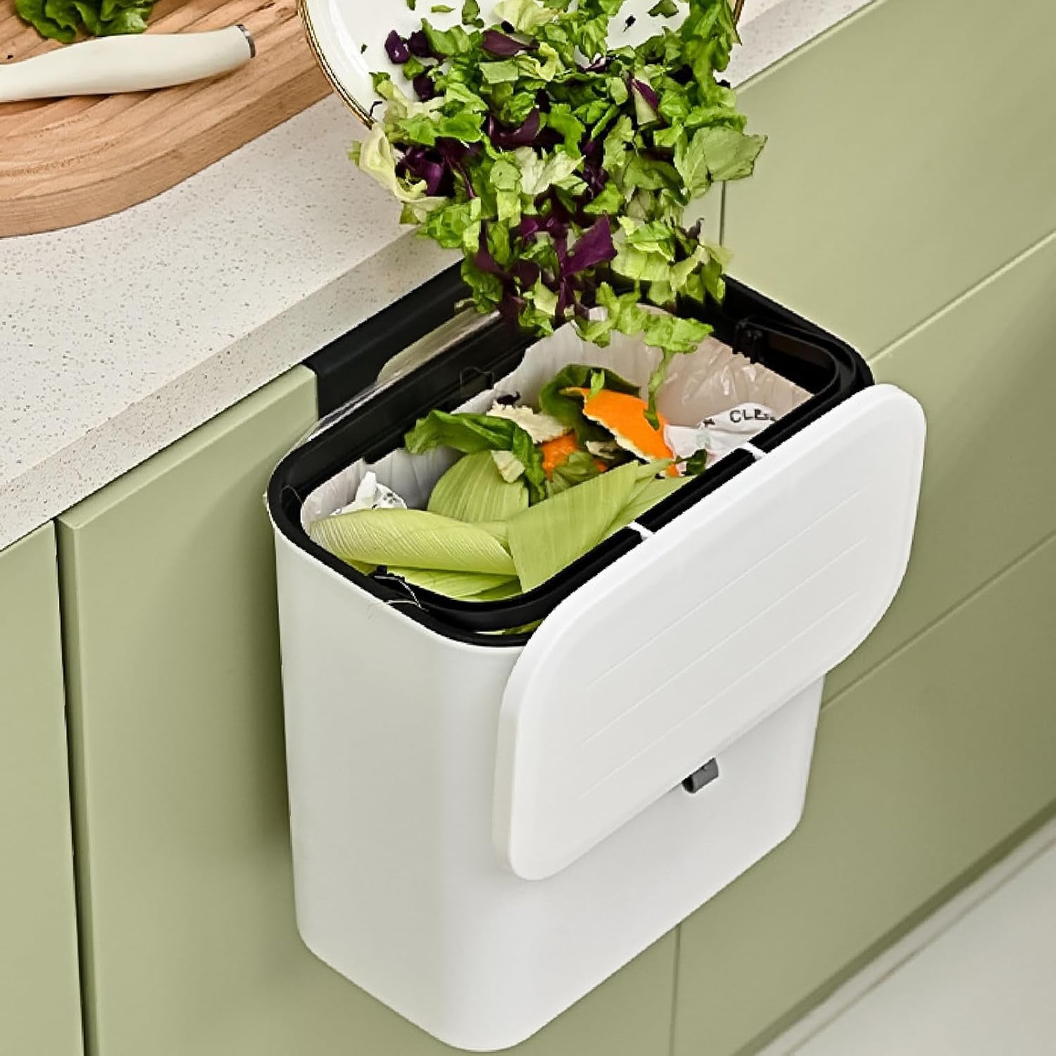 Portable Plastic Kitchen Dustbin Trash Bin (1 Pc 25x22 Cm)