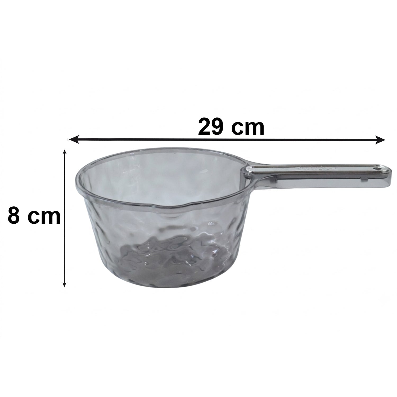 Transparent Plastic Water Dipper Scoop With Handle For Bathroom (1 Pc)