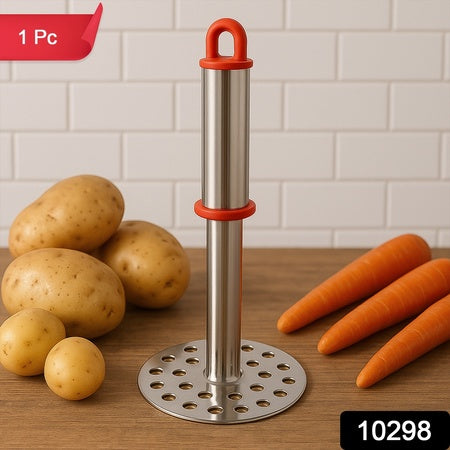Stainless Steel Potato Masher With Ergonomic Handle (17cm  1 Pc)