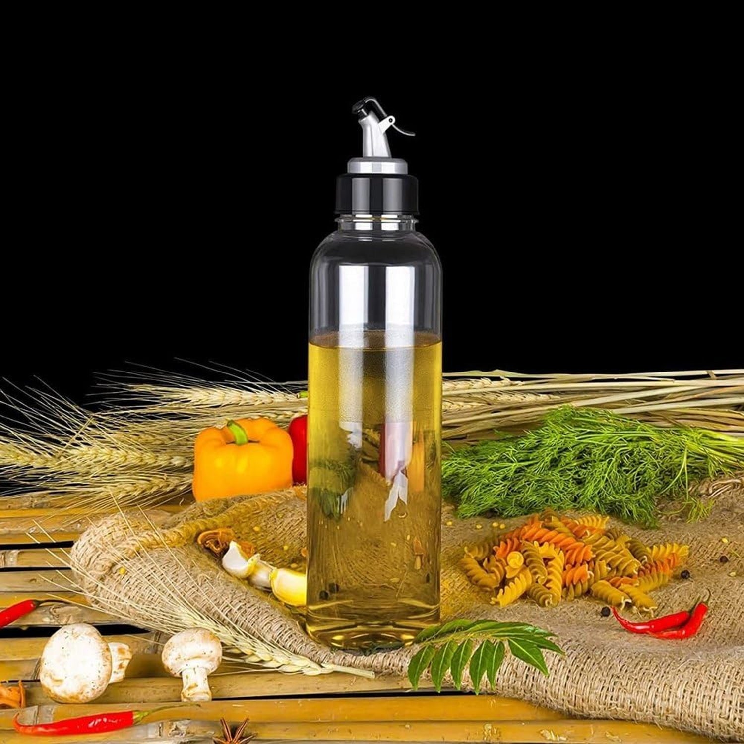 Multipurpose Oil Dispenser Bottle With Flip Top Pour Spout 900 Ml