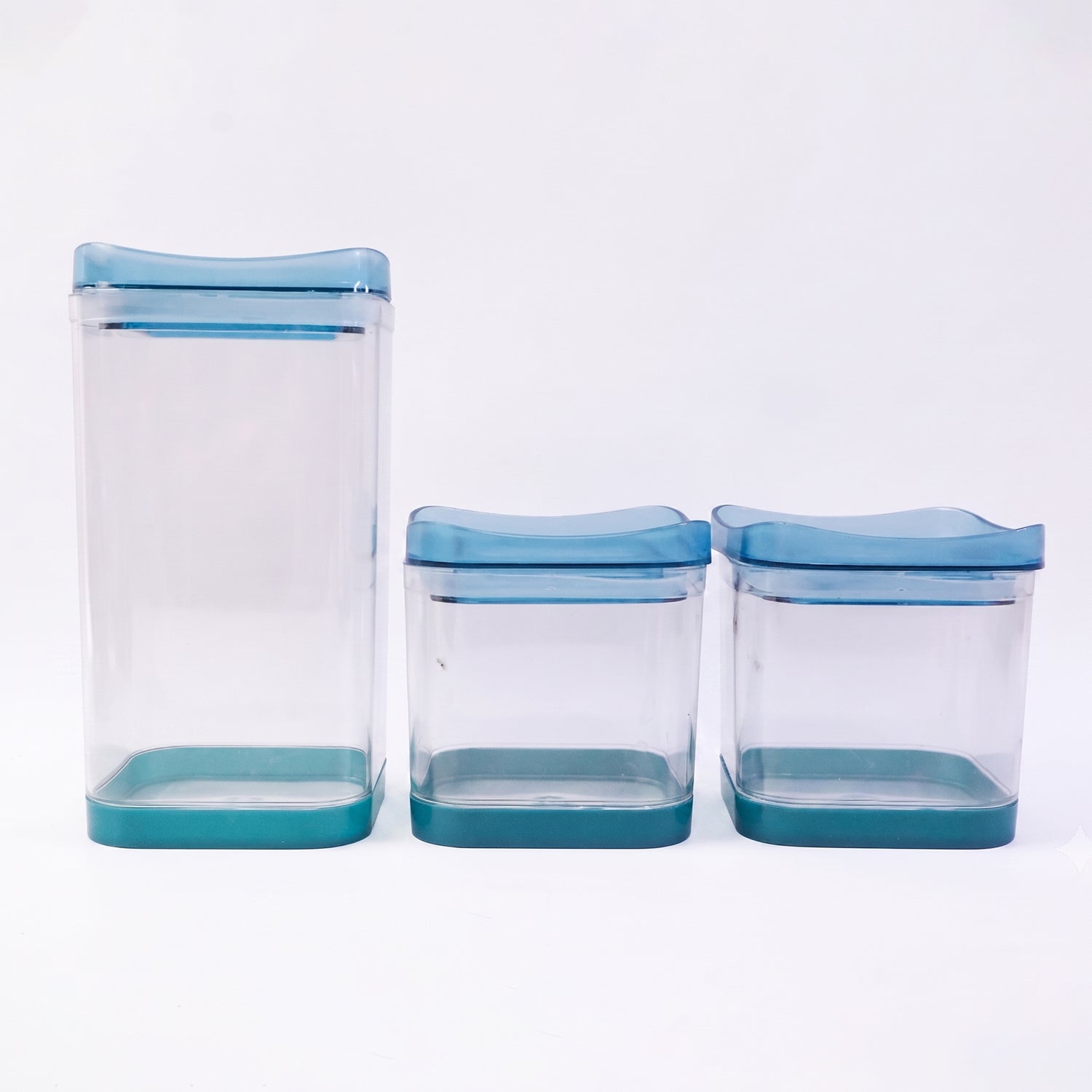 Squarion Airtight Plastic Storage Containers Set For Kitchen Grocery (4 Pc)