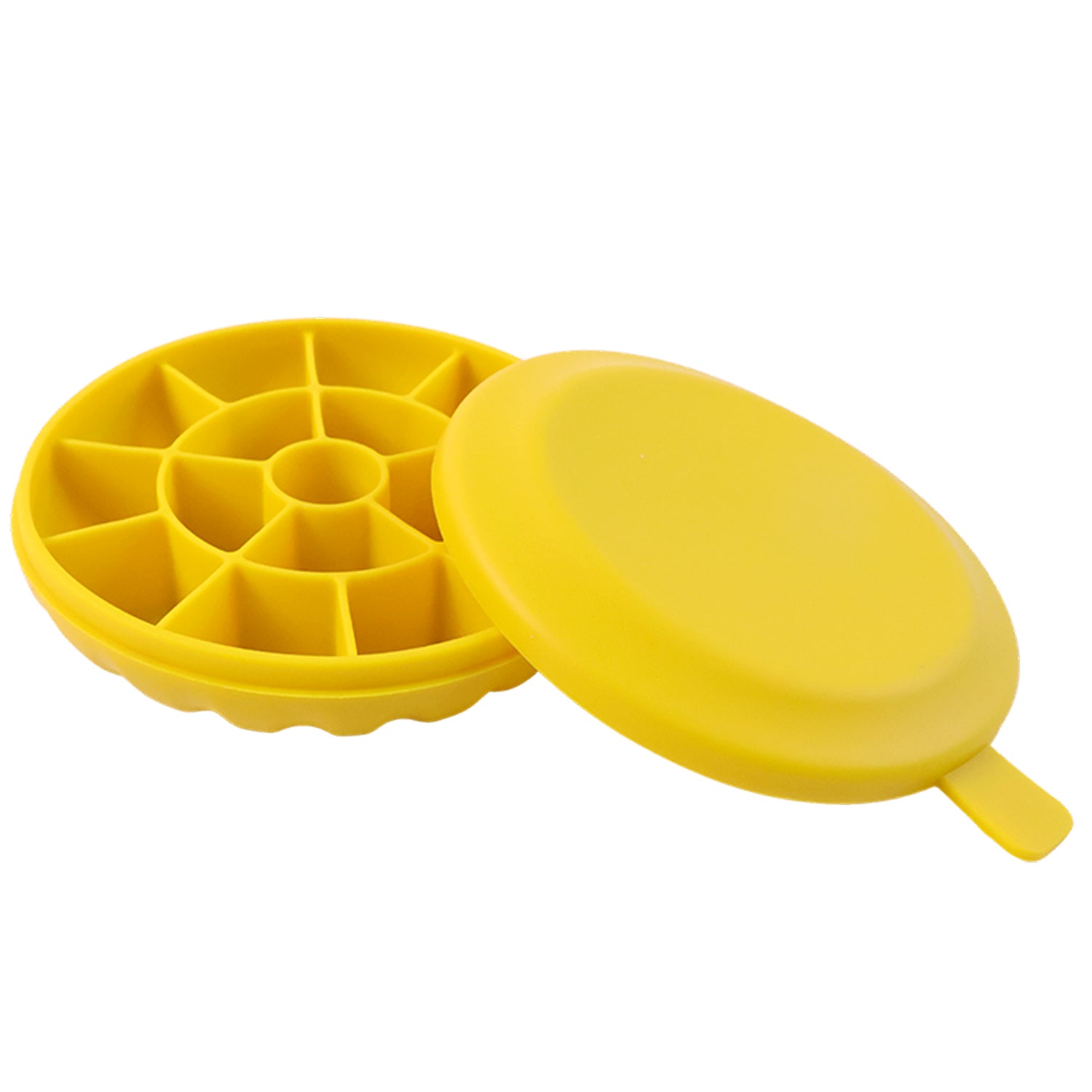 Premium Round Ice Cube Tray With Lid (1 Pc)