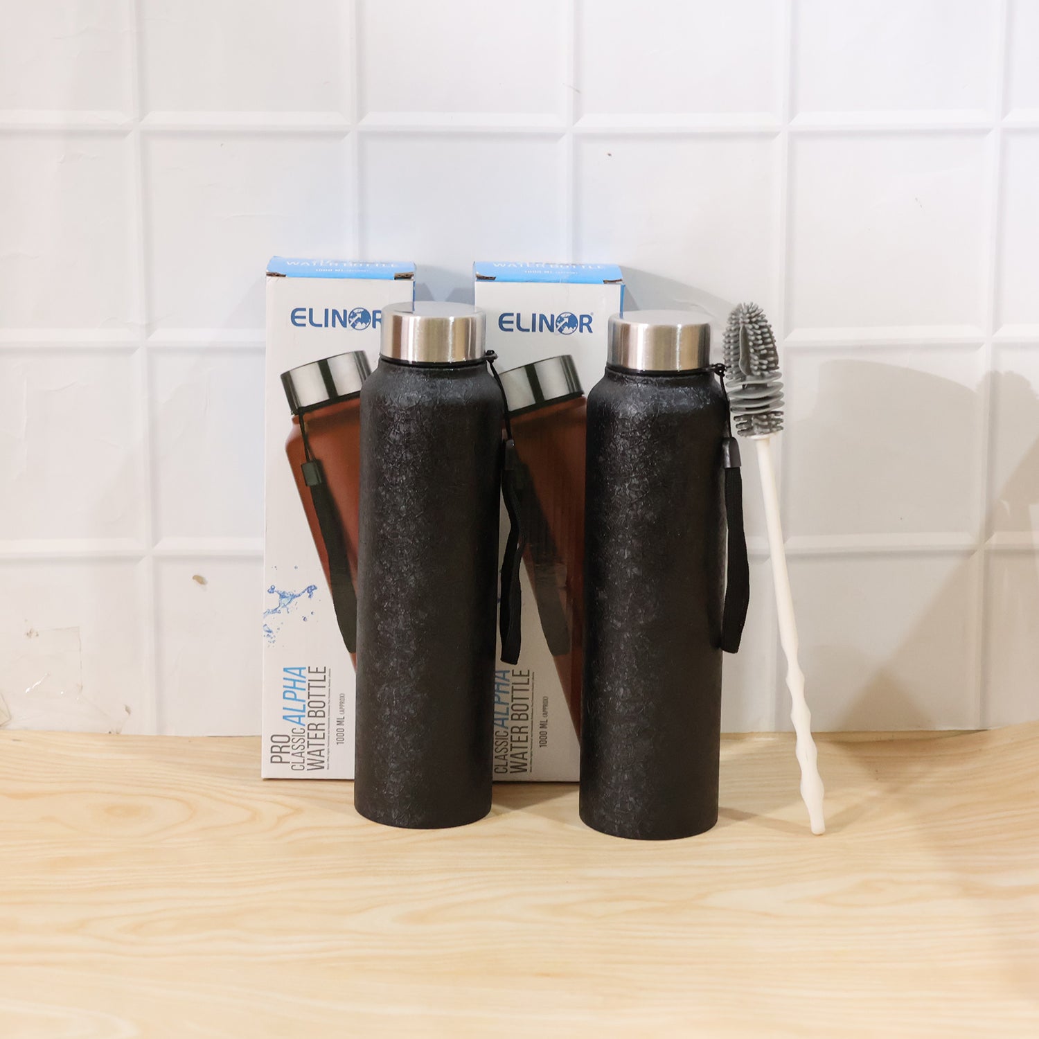 Buy 1 Stainless Steel Water Bottle With Free Cleaning Brush And Bottle (1 Set)