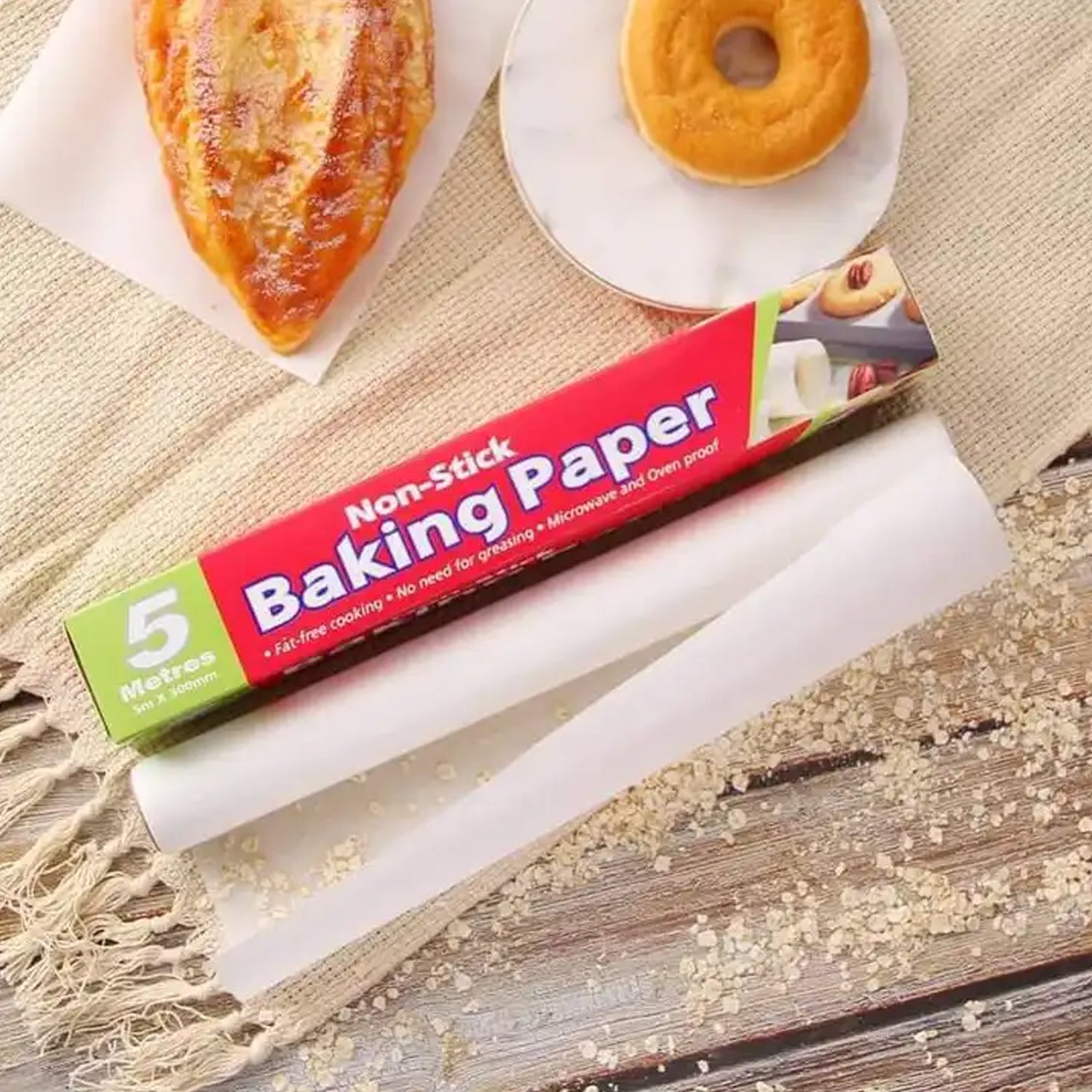 Non Stick Microwave  Oven Proof Parchment Paper Baking Paper Food Wraping Paper Easy To Tear Easy To Clean For Grilling Cooking Deep Fryer White
